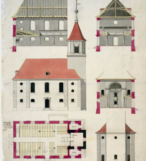 Grund und Aufriss der Evang.-Luth. Kirchengemeinde in Geslau von Johann David Steingruber