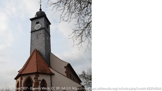 Außenansicht Kirche in Eschau