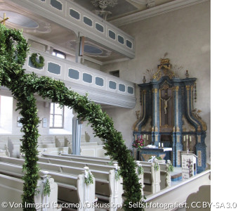 Mainstockheim - St. Jakobus Altar und Empore