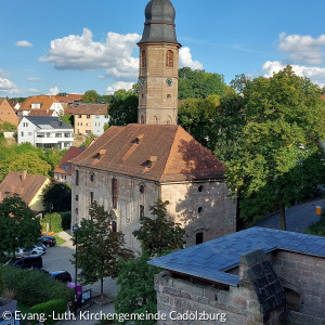 Markgrafenkirche von der Burg aus gesehen